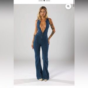 Revive denim Hollywood heartthrob jumpsuit NWT